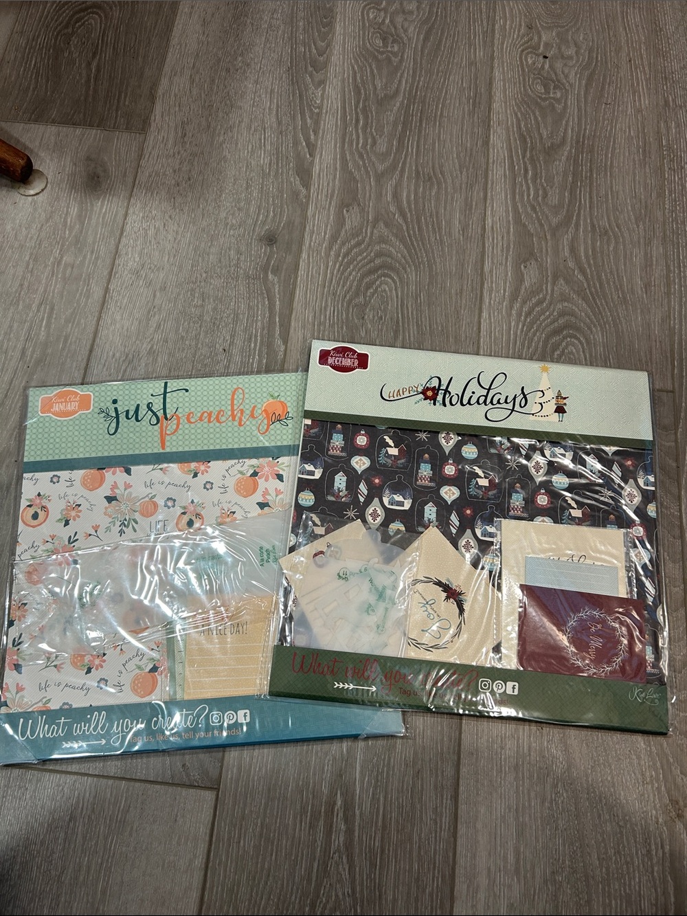 Just Peachy & Happy Holidays Scrapbook Paper Packs